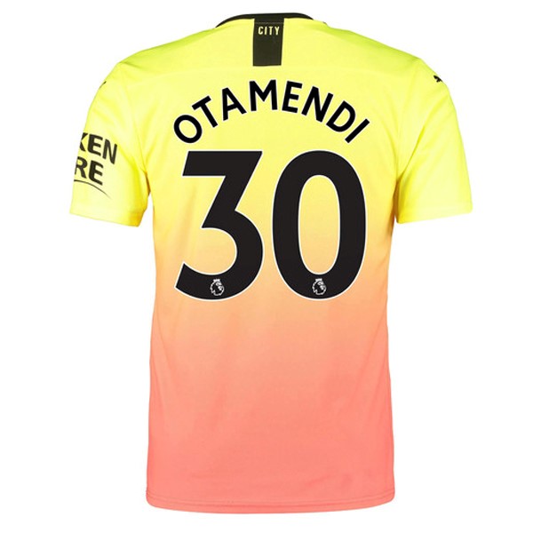 Camiseta Manchester City NO.30 Otamendi 3ª Kit 2019 2020 Naranja